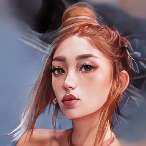 intelligence artificielle portrait dessin femme rousse